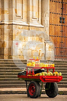 Fruit for Sale on a Cart photo