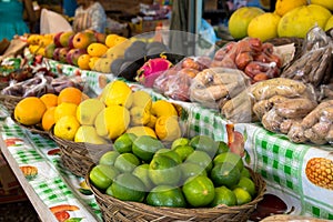 Fruit for sale at a roadside stall in Hawaii