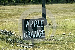 Fruit For Sale Sign For Rural Stall