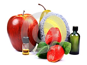Fruit scrub and oils