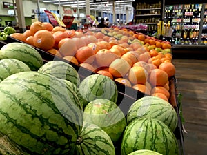 Fruit section in a super market