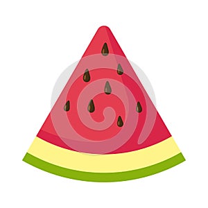 Fruit sliced water melon Cartoon vector illustration isolated object