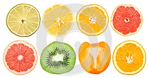 Fruit Slices Collection Isolated