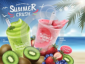 Fruit smoothies ads