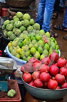 Fruit on the stall, fruit for selling