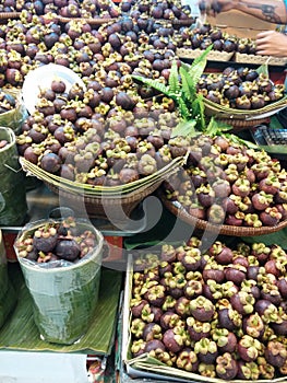 Fruit stall market in Asia