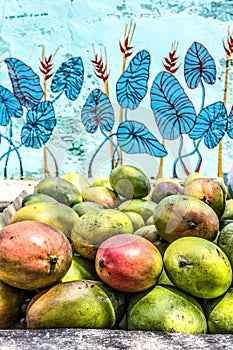 Fruit stall in the old center of Cartagena de Indias, Colombia