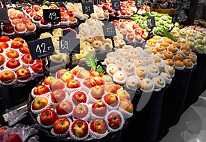 Fruit stall in the supermarket