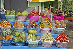 Fruit stalls in Bali, Indonesia photo