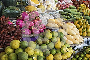 Fruit stalls in the market