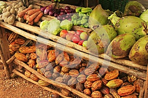 Fruit stand in small village, Samana peninsula photo