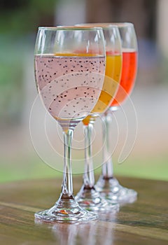 fruit sweet basil seed drink