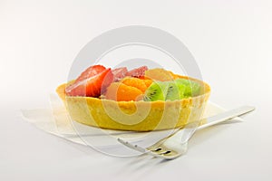 Fruit Tart with Fork