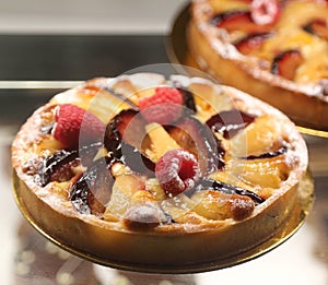 Fruit tart in French bakery