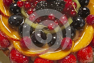 fruit tart, typical dessert made with shortcrust pastry and mixed fresh fruit