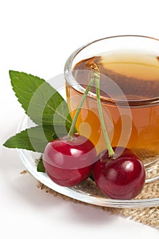 Fruit tea in cup