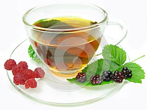 Fruit tea with raspberry and blackberry