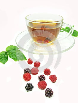 Fruit tea with raspberry and blackberry