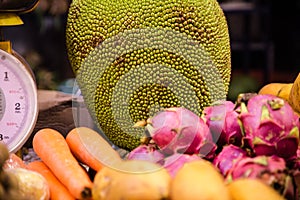 Fruit traditional counter market in Thailand