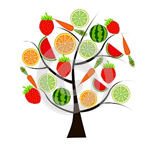 Fruit tree for your design illustration