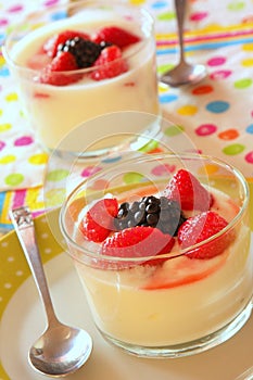 Fruit vanilla dessert