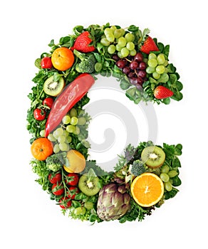 Fruit and vegetable alphabet