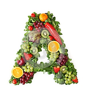 Fruit and vegetable alphabet