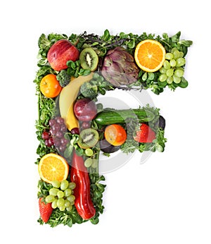 Fruit and vegetable alphabet