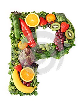 Fruit and vegetable alphabet