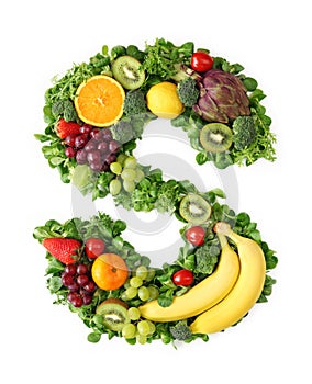 Fruit and vegetable alphabet