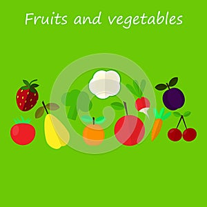 Fruit and vegetable background