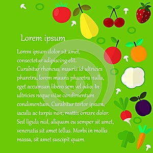 Fruit and vegetable background