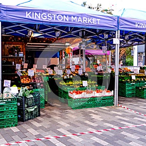 Fruit And Vegetable Open Air Market Stall