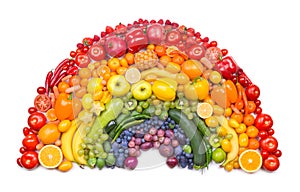 Fruit and vegetable rainbow photo