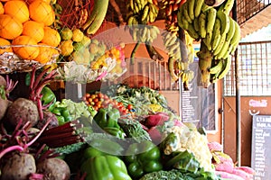 Fruit and vegetable shop. India