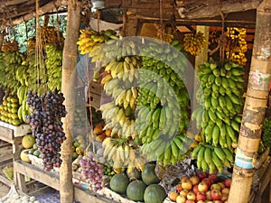Fruit and vegetable stall in Sri Lanka