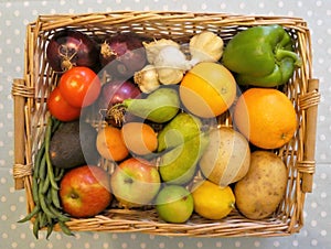 Fruit and Vegetables in a basket