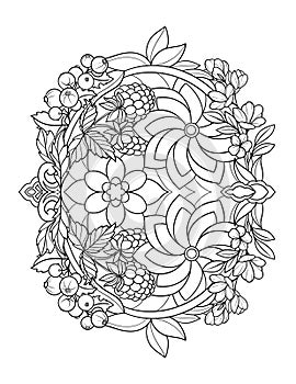 Fruit And Vegetables Coloring Page For Adult