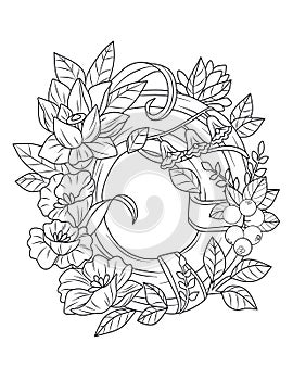 Fruit And Vegetables Coloring Page For Adult