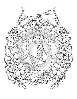 Fruit And Vegetables Coloring Page For Adult