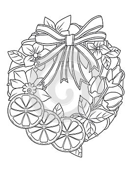 Fruit And Vegetables Coloring Page For Adult