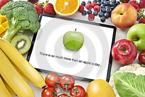 Fruit Vegetables Healthy Diet Tablet App photo
