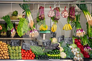 Fruit and Vegetables Market Stall in Spain