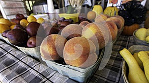 Fruit and vegetables at a produce stand