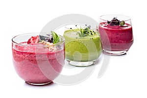 Fruit Vegetarian cocktail series, set smoothies