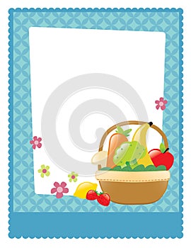 Fruit and veggie basket flyer