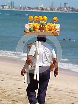 Fruit Vendor on the Beach photo