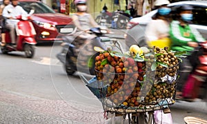 Fruit in Vietnamese street in Ho Chi Minh city, Vietnam
