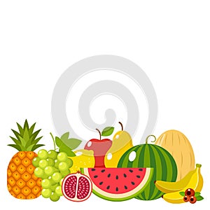 Fruit on a white background isolated