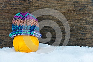 Fruit with wooden background